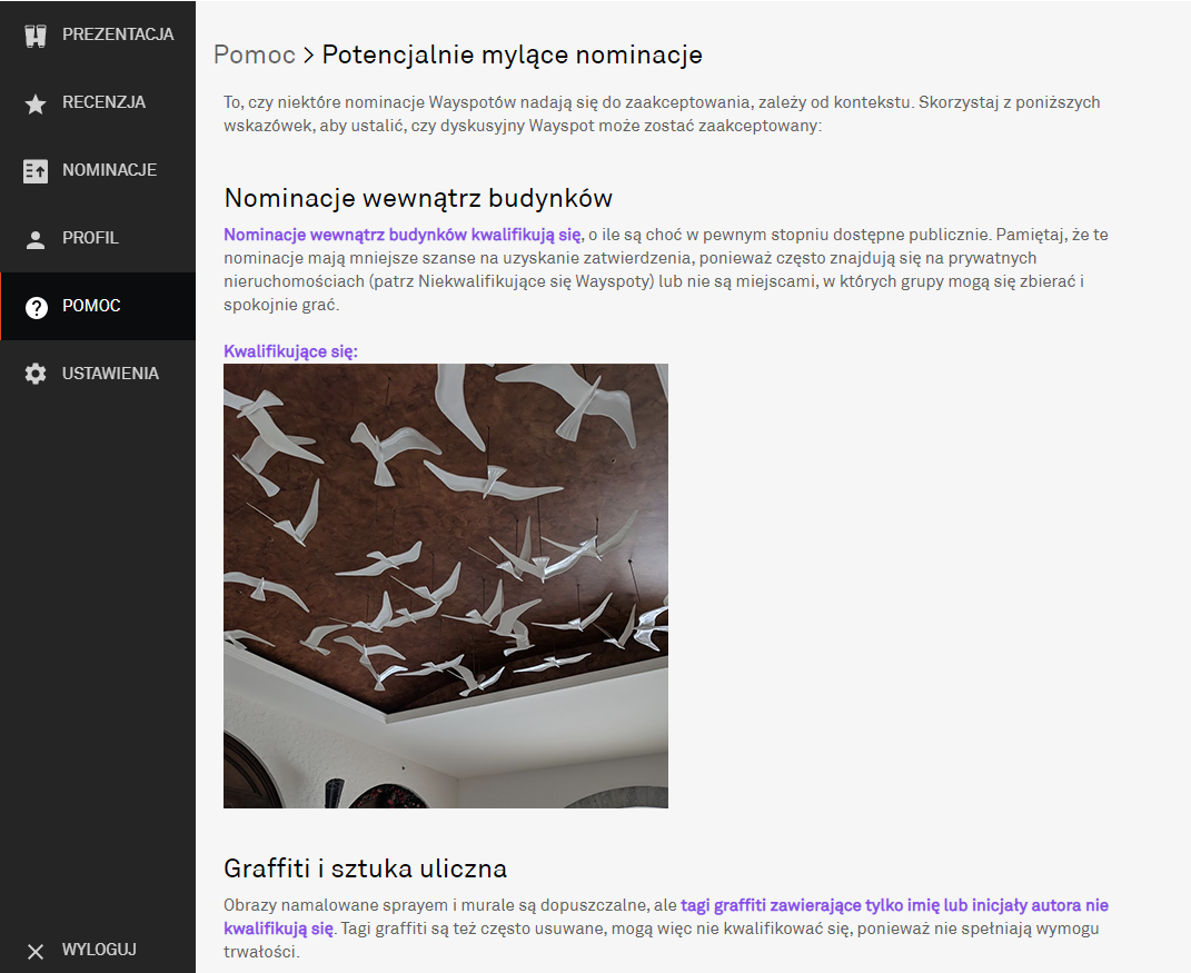 potencjalnie mylące Pokestopy