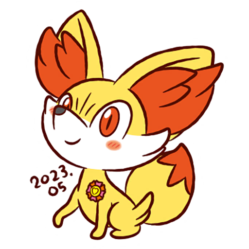 sticker fennekin 1