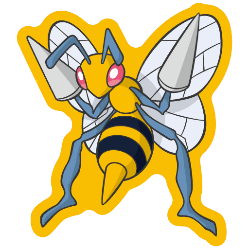 sticker flair beedrill 0015