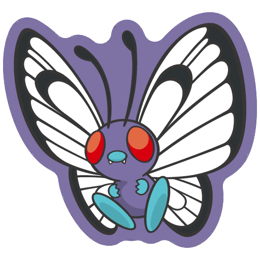 sticker flair butterfree 0012