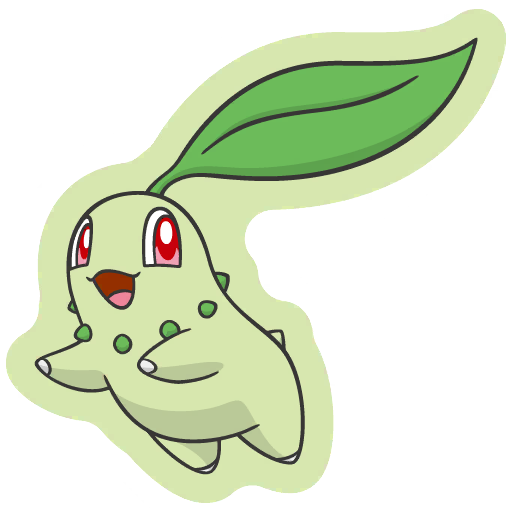 sticker flair chikorita 0152