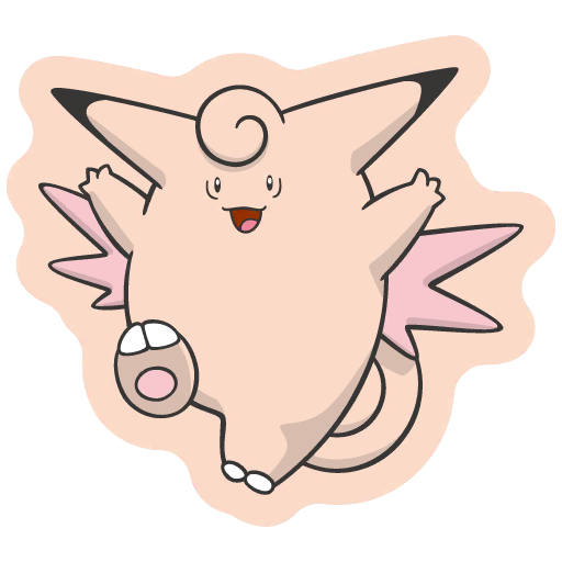 sticker flair clefable 0036