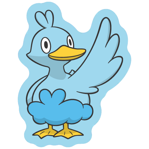 sticker flair ducklett 0580