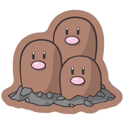 sticker flair dugtrio 0051