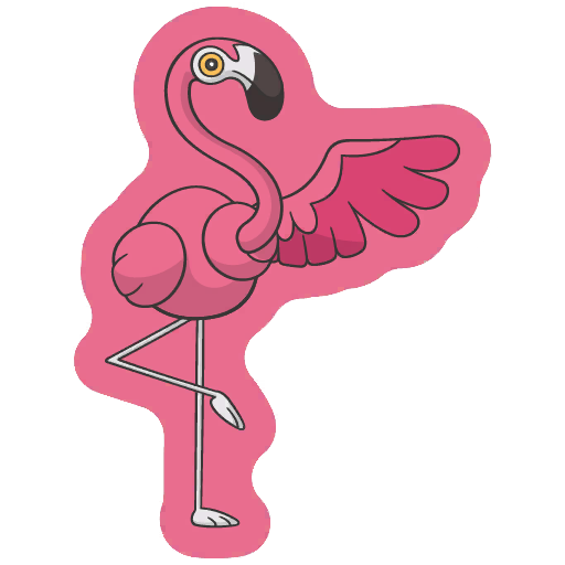 sticker flair flamigo 0973