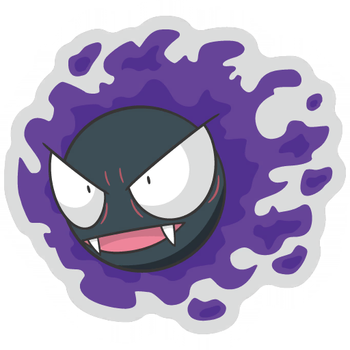sticker flair gastly 0092