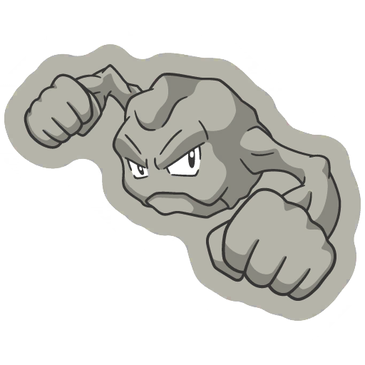 sticker flair geodude 0074