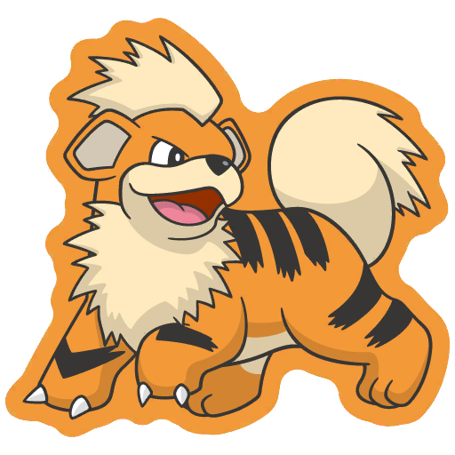 sticker flair growlithe 0058