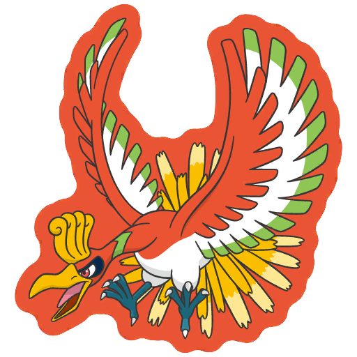 sticker flair ho oh 0250