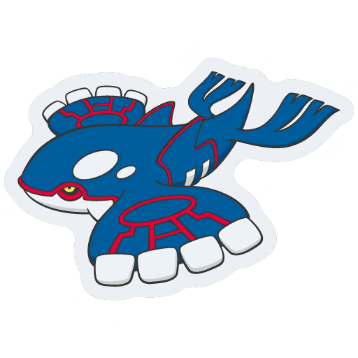 sticker flair kyogre 0382