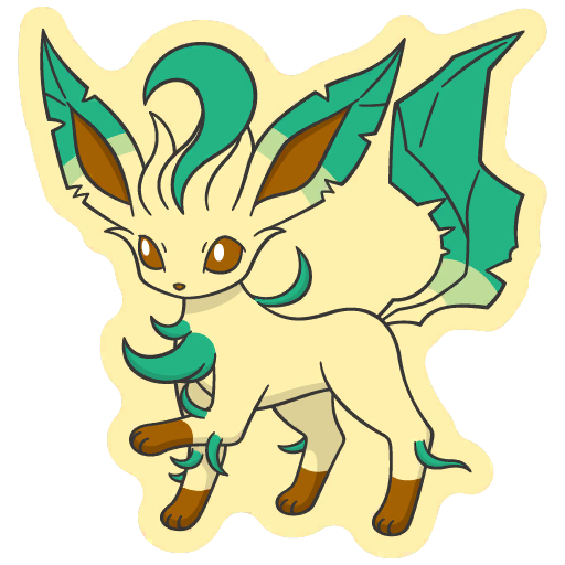 sticker flair leafeon 0470