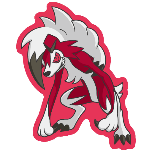 sticker flair lycanroc 0745