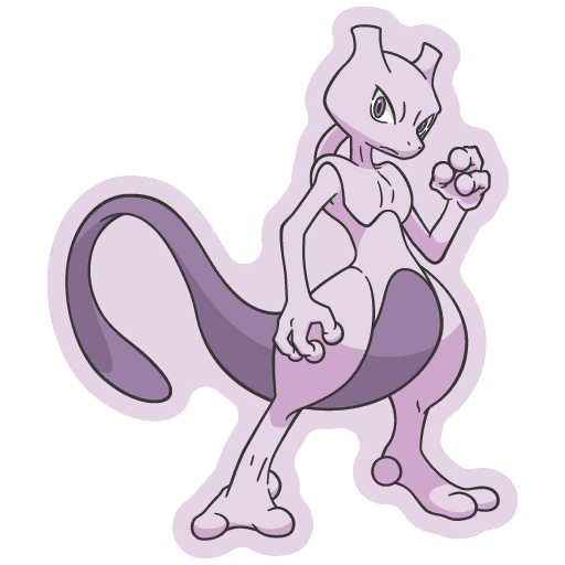 sticker flair mewtwo 0150