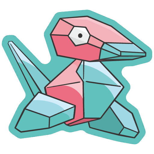 sticker flair porygon 0137