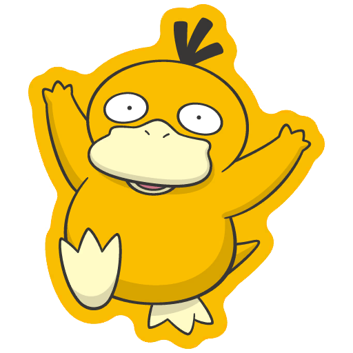 sticker flair psyduck 0054