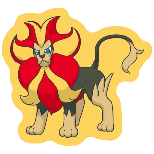 sticker flair pyroar 0668