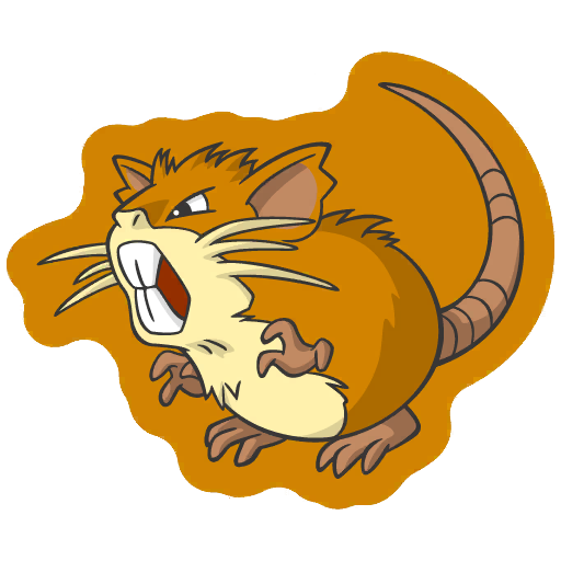 sticker flair raticate 0020
