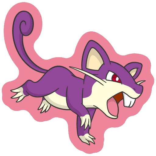 sticker flair rattata 0019