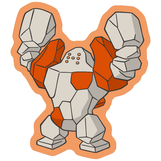sticker flair regirock 0377