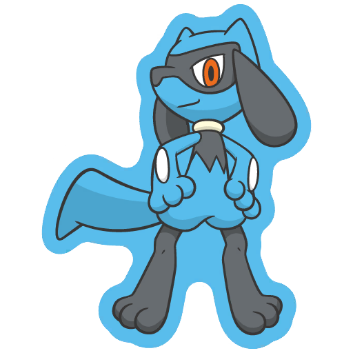 sticker flair riolu 0447