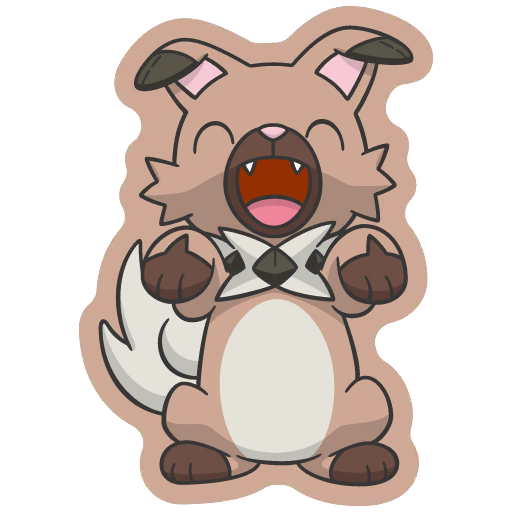 sticker flair rockruff 0744