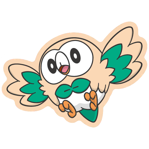 sticker flair rowlet 0722