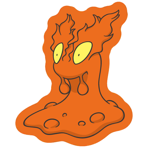 sticker flair slugma 0218