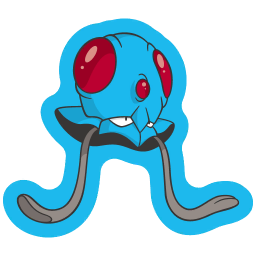 sticker flair tentacool 0072