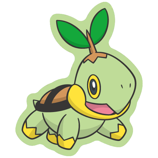 sticker flair turtwig 0387