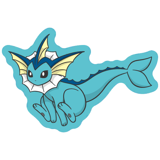 sticker flair vaporeon 0134