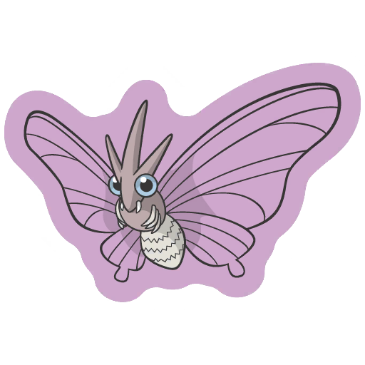 sticker flair venomoth 0049