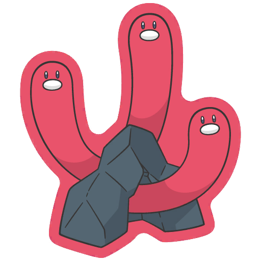 sticker flair wugtrio 0961