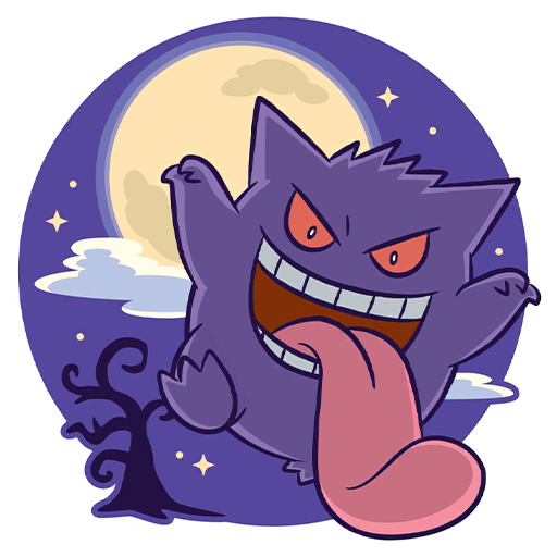sticker halloween23 gengar