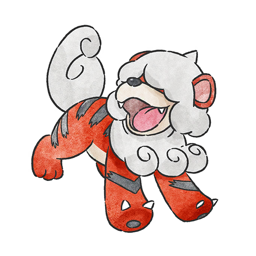 sticker hisuidisco growlithe