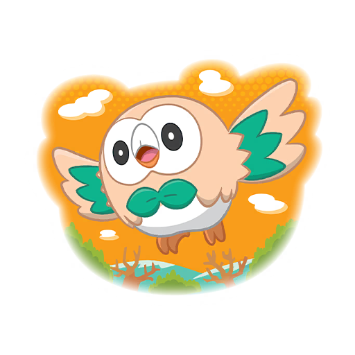 sticker rowletcd 1