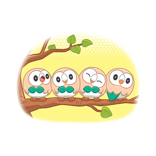 sticker rowletcd 4