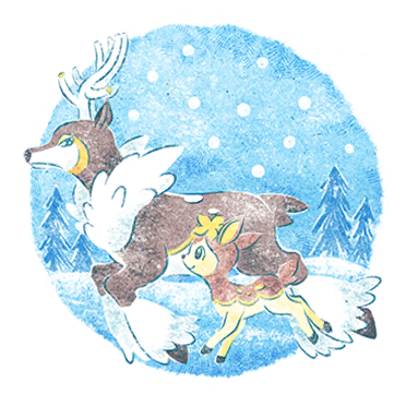 sticker winter sawsbuck