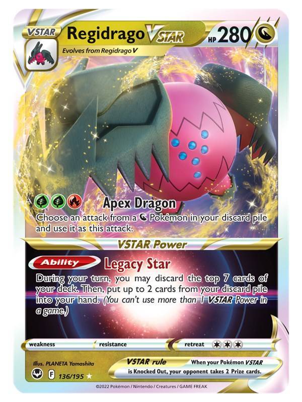 Sword Shield Silver Tempest 136 Regidrago VSTAR th