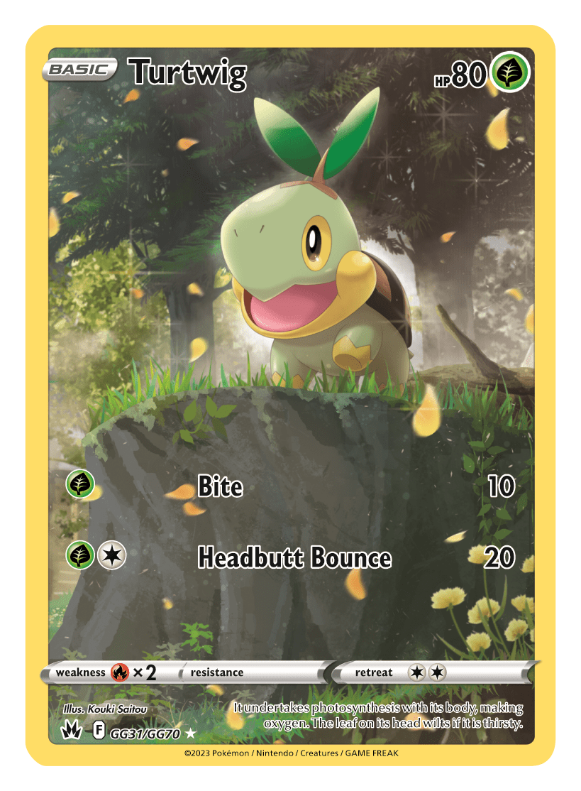 Pokemon TCG Crown Zenith GG31 Turtwig