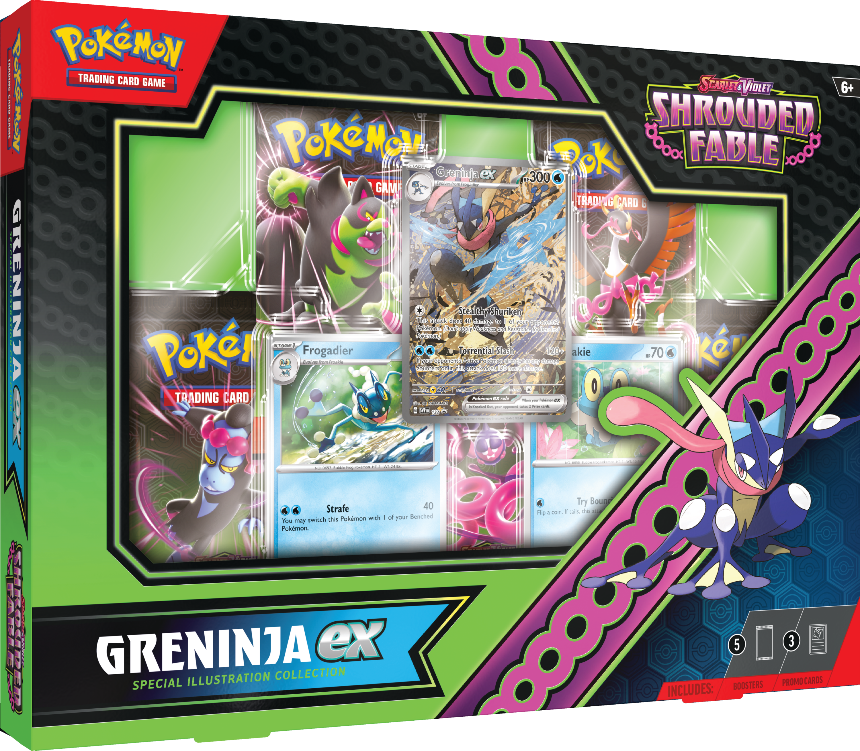 Pokemon TCG Scarlet Violet—Shrouded Fable Greninja ex Special Illustration Collection