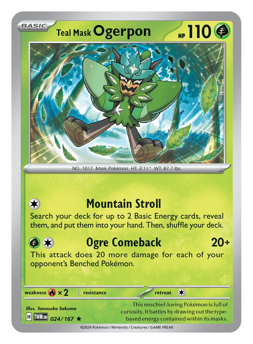 Scarlet Violet—Twilight Masquerade 024 Teal Mask Ogerpon