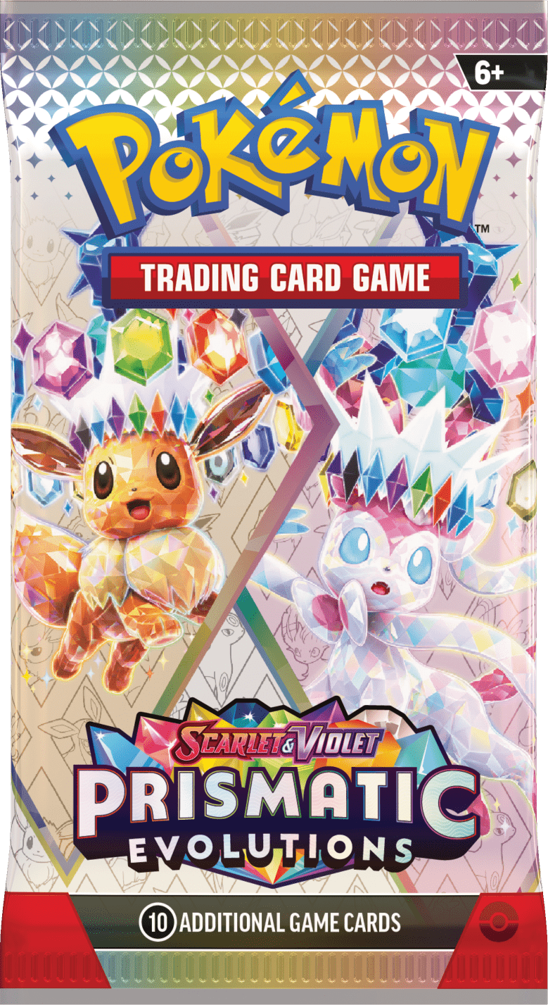 Pokemon TCG Scarlet Violet—Prismatic Evolutions Booster Wrap Eevee and Sylveon