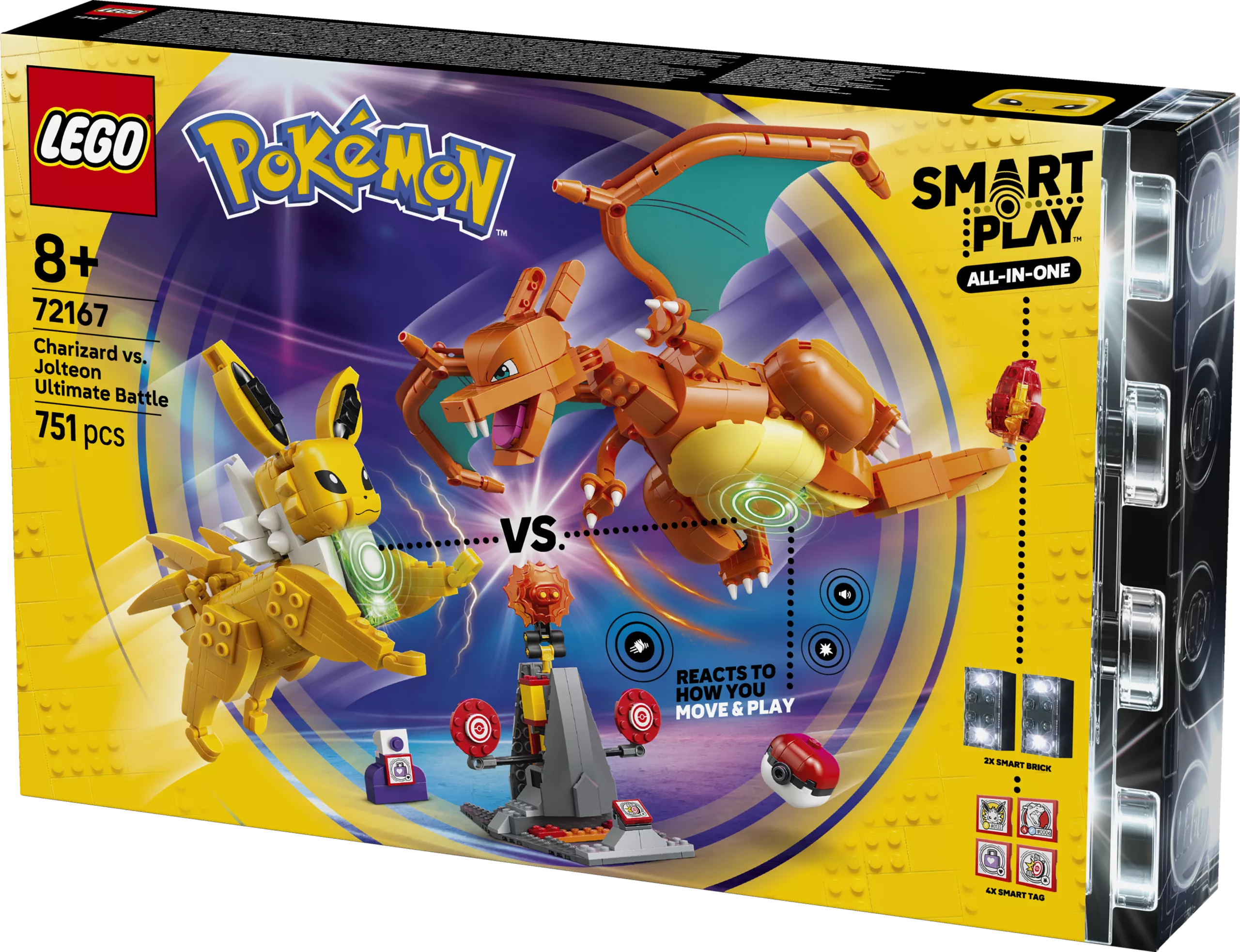 LEGO® Pokémon™ SMART Play™: Charizard kontra Jolteon – ostateczna bitwa (72167)