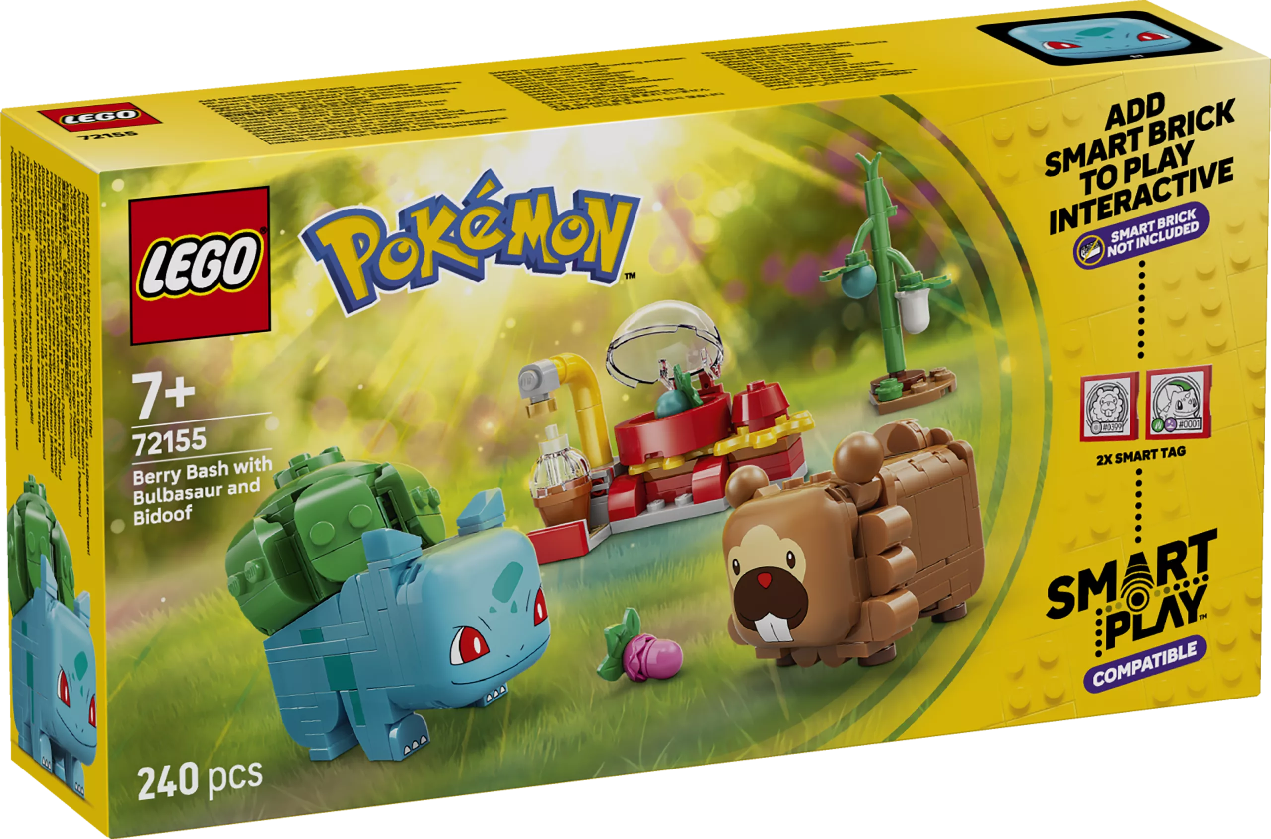 LEGO® Pokémon™ SMART Play™: Bulbasaur i Bidoof z krzewem jagody (72155)