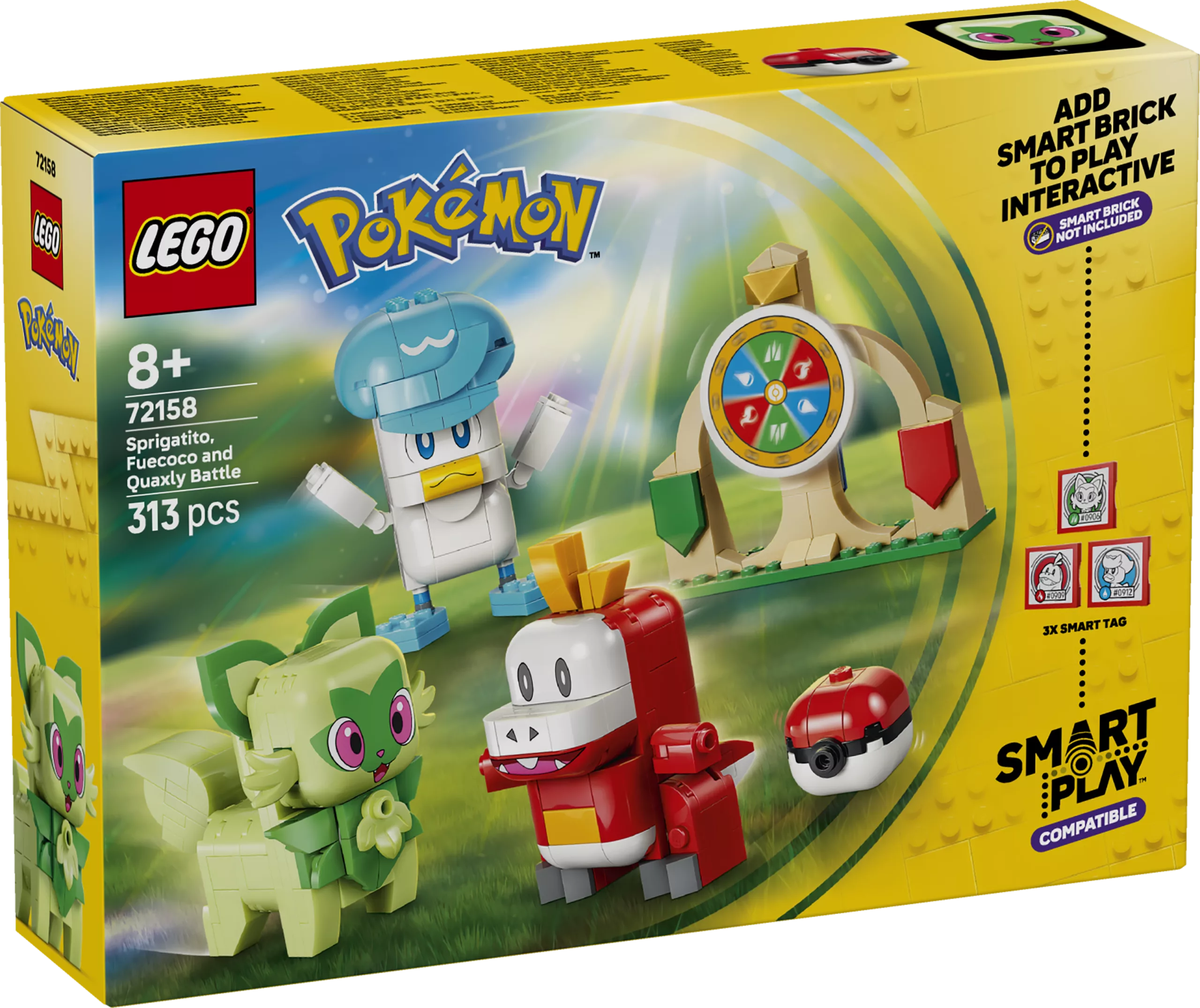 LEGO® Pokémon™ SMART Play™: Sprigatito, Fuecoco i Quaxly – bitwa (72158)