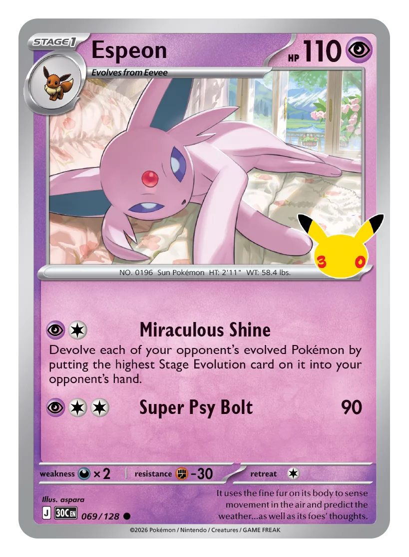 Pokemon TCG 30th Celebration 069 Espeon