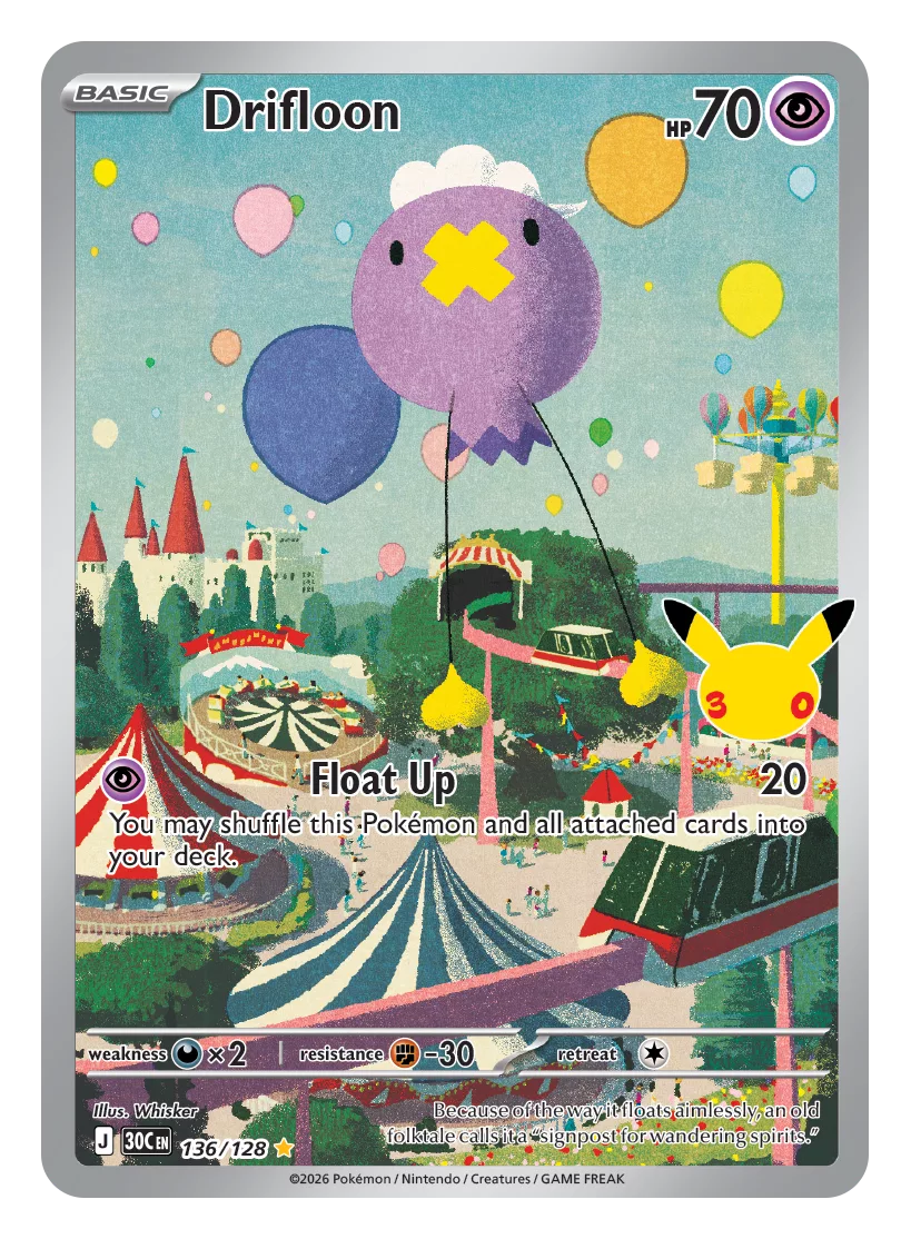 Pokemon TCG 30th Celebration 136 Drifloon