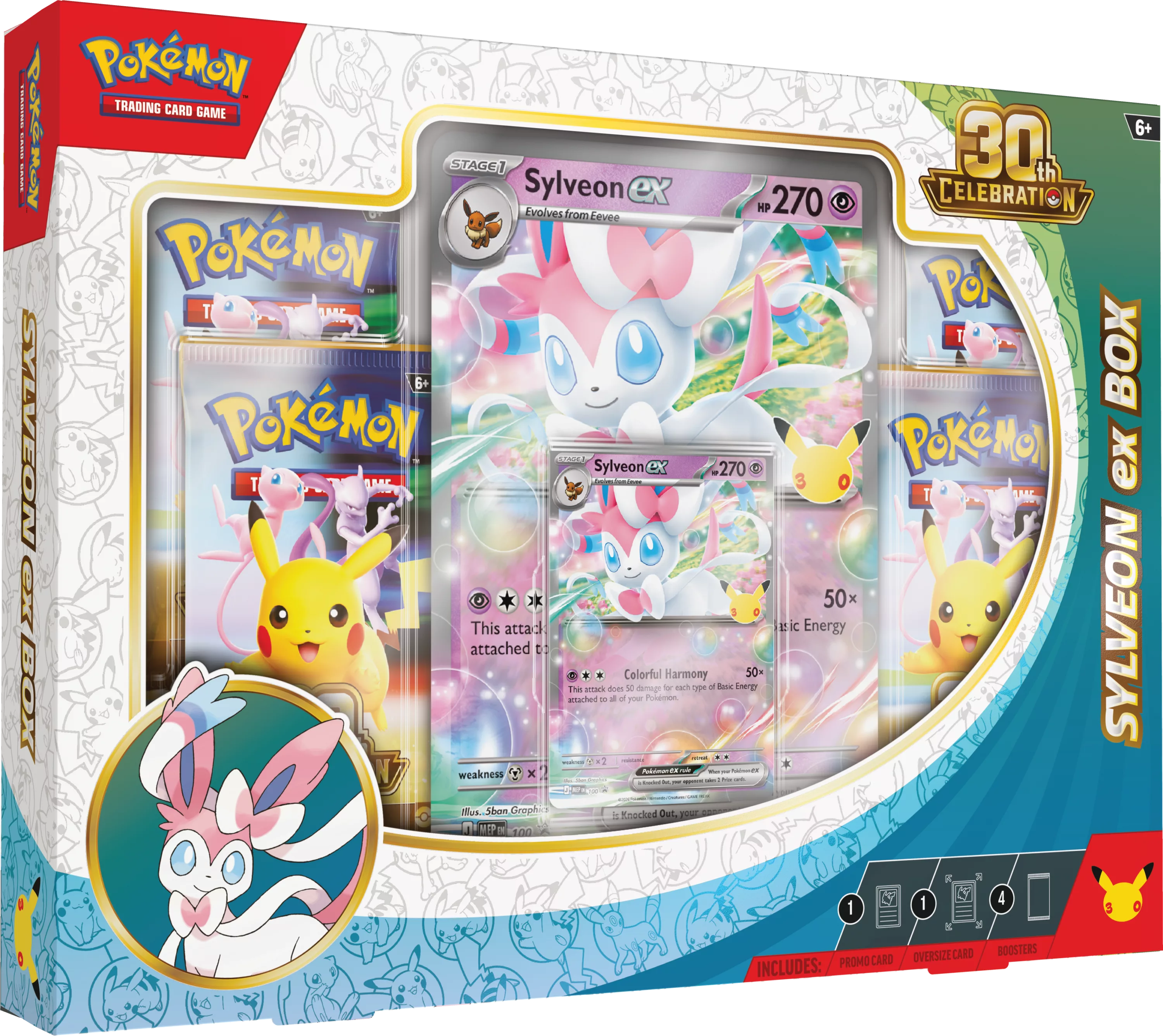 Pokemon TCG 30th Celebration Sylveon ex Box EN