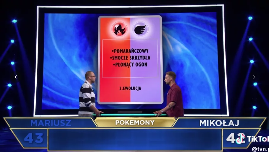 Pokémony w teleturnieju TVN! Kategoria Pokémon w show „The Floor”