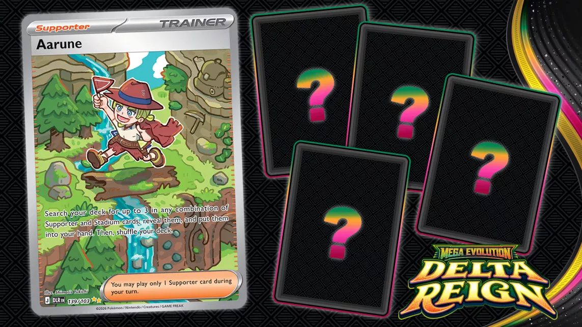 Pokémon TCG: Mega Evolution – Delta Reign! Nowy dwuczęściowy stadion i powrót Aarune